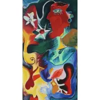 Alexandra Nechita, Vegetarian Thoughts, Serigraph on canvas