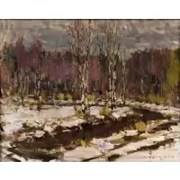 Mārtiņš Krūmiņš, Landscape, Oil on canvas