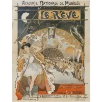 Theophile-Alexandre Stenien, La Reve, Lithographic poster