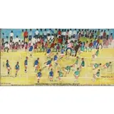 Gervais Emmanuel Ducasse, Mexico versus Guatemala Football Match in Port-Au-Prince, Haiti, Oil on board
