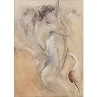 Jürgen Görg, Muse IX, Mixed media on canvas