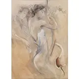 Jürgen Görg, Muse IX, Mixed media on canvas