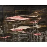 Simon Lissim, Untitled (Views in Venice), 1959, Mixed media on paper