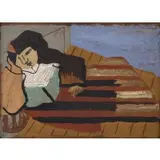 Jean Lurçat, Reclining Woman, Oil on board