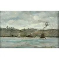 Dedrick Brandes Stuber, The Palisades, Oil on board