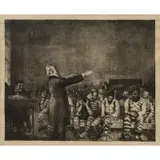 George Bellows, Benediction in Georgia, 1916, Lithograph on antique white paper