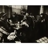 Sam Falk, Striking Longshoremen in Bar, Silver gelatin print on card
