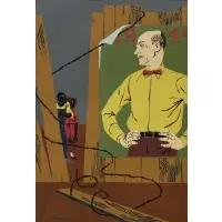 Harry Steinberg, Robert Gwathmey, 1994, Color screenprint on card stock woven paper