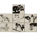 Martin Disler, Endless Licking of Crashing Globe by Black Doggie Time Bomb, Etching in aquatint on paper