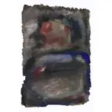 Merton Simpson, Untitled (Abstract Figure), 1991, Mixed media on fibrous handmade paper