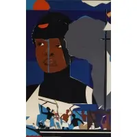 Slave Ship by Romare Bearden, 1977, Screen Print in colors, sold Jan 2026