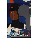 Romare Bearden, Slave Ship, 1977, Screen Print in colors
