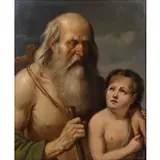Francisco Javier Morales, The Blind Poet Homer with His Guide, Oil on canvas