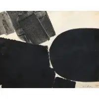 David Slivka, Untitled (Black Abstract), 1975, Ink on paper