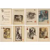 Hoi Lebadang, 10 Horses, 1974, Portfolio of 10 Lithographs with Embossing