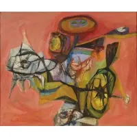 Edward Millman, Byzantine Garden, 1953, Oil on canvas