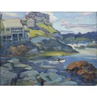 Peter Bela Mayer, Eastport, Maine, Oil on canvas board