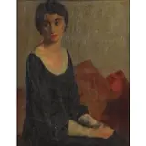 Paul Wesley Arndt, Portrait of The Artist's Wife, Oil on board