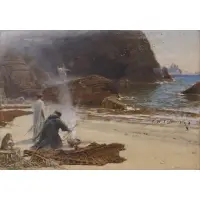 Albert Goodwin, The Island: Before the Call of Prospero, 1908, Pastel