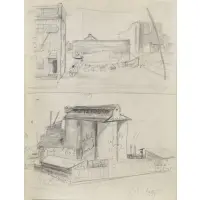 Milton Avery, Untitled (Dietz Coal Company), Graphite on paper