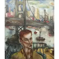 Hilda Coates Altschule, The Immigrant, 1946, Oil on canvas