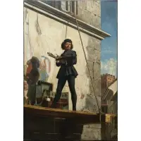 John Collier, Andrea Del Castagno Painting I Penditi, 1876, Oil on canvas