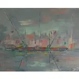 Janet Cohn, Skyline, Oil on canvas