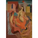 Gertrude Shibley, Bathers, 1949, Oil on canvas