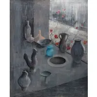 Jacques Bleny, No. 1 Nature Morte Aux Objets de Pompei (No. 1 Still Life with Objects from Pompei), 1959, Oil on canvas