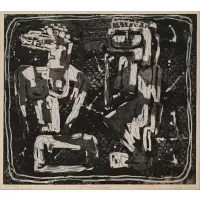 Louise Nevelson, One Ancient Figures, Etching and drypoint