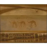 Vincent Smith, Camels in Harar, Oil and sand on canvas