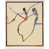 Miles Davis, Untitled (Figurative Dancers), Felt tip marker on paper