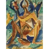 Grashuck, Medicine Man, Watercolor on paper