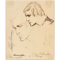 LeRoy Neiman, Fran Tarkington as a Viking, 1975, Mixed media, Ink, marker, and graphite