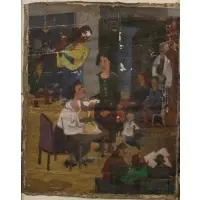 Lillian Orlowsky, The Welfare Office, 1940, Oil on canvas