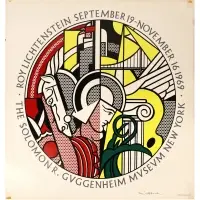 Untitled by Roy Lichtenstein, Guggenheim Museum NY exhibition poster, 1969, sold Dec 2025