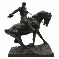 Gutzon Borglum, Dodge Sale of Bronzes, This dynamic bronze sculpture depicts Sheridan rallying his troops, with his horse