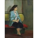 Cecil Bell, Subway Passenger, 1958, Oil on board