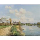 Jean Kevorkian, Pont-Croix, Finistere, France, Oil on canvas