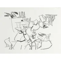 London/For The Tate by Harold Larry Cohen, 1983, Computer generated ink on paper, sold Nov 2025