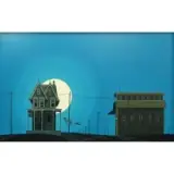 Peter Shattuck, Full Moon on the Farm, Oil on canvas