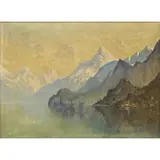 H. Anthony Dyer, Varenna on Lake Como, Oil on canvas board