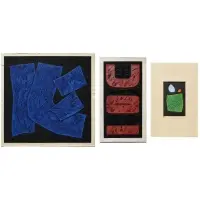 Maki Haku, Work 73-17-B (Kokoro-Heart), Three Embossed Prints:(i) 'Work 73-17-B (Kokoro-Heart)'