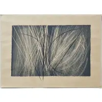 Hans Hartung, Ohne Titel (Untitled). Colored lithograph on Reves paper. Signed and numbered '115/200, Colored lithograph on Reves paper