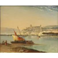 Arthur Joseph Meadows, Cannes, Oil on panel