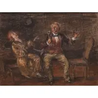 Everett Shinn, Please Help Emily, Pastel on paper
