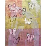 Hunt Slonem, Vortex (Butterflies), Oil and metallic paint on board