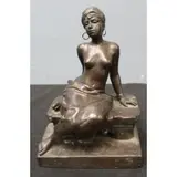 Emmanuel Villanis, Slave Girl in Chains, Bronze "Slave Girl in Chains"