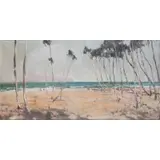 Ivan Leonidovich Kalmykov, Indonesian Beach Scene with Figures, 1920, Oil on canvas