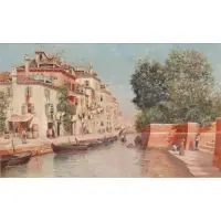 Warren Sheppard, A Canal in Venice, Oil on canvas